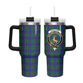 Strachan Tartan Crest 40 oz Insulated Tumbler with Handle